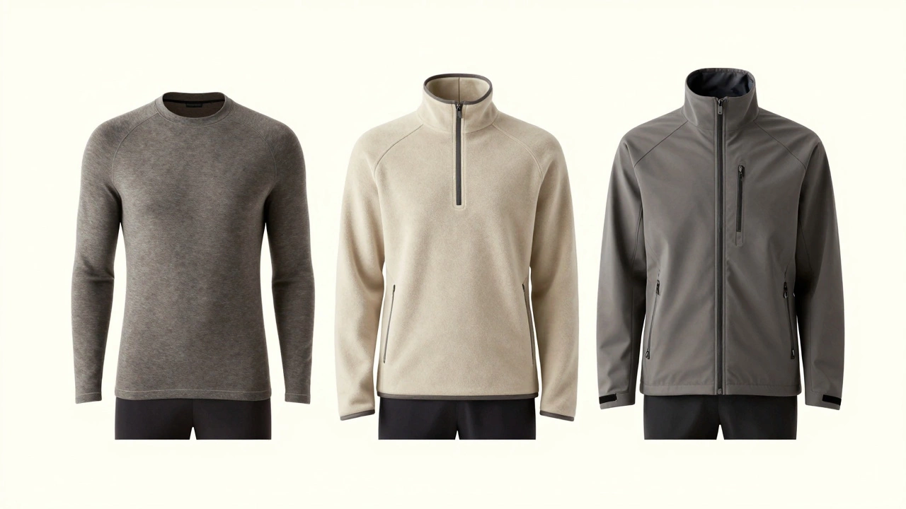 Illustration showing base, mid, and outer layers for strategic winter dressing